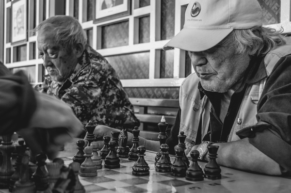 Your turn - Chess, My, Photo, Black and white photo