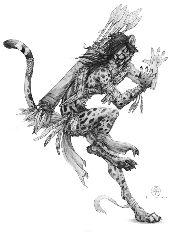 Hunter - Pencil, Furry, Cheetah, Paws, Simul