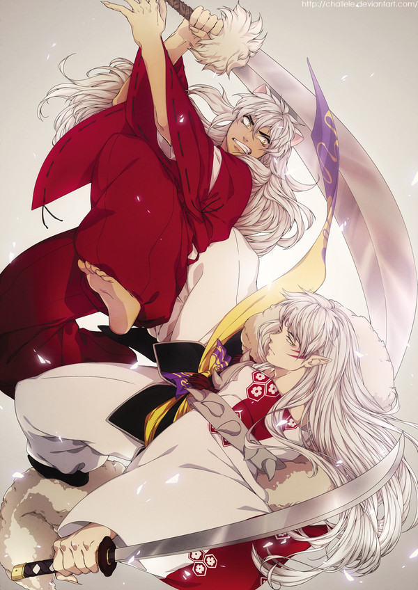 Братские распри. - Anime Art, Аниме, Inuyasha, Sesshomaru, Challele