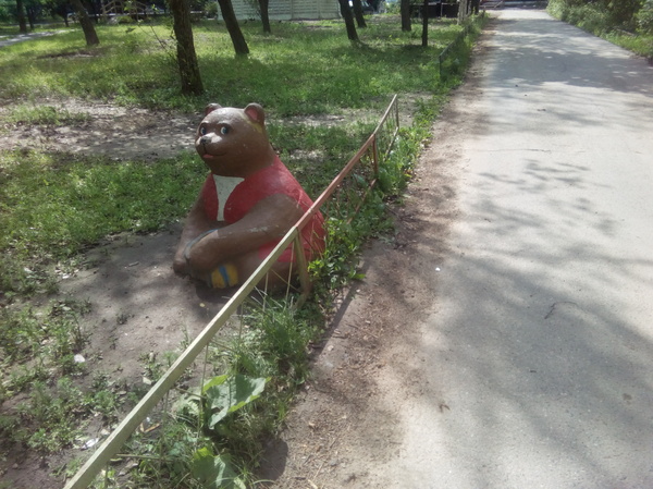 Creepy bear. - My, The Bears, Playground, Horror, Fearfully