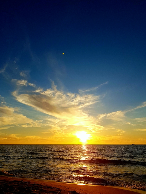 Sunset on the Baltic Sea - My, Sea, Sunset, Baltiysk, Sky