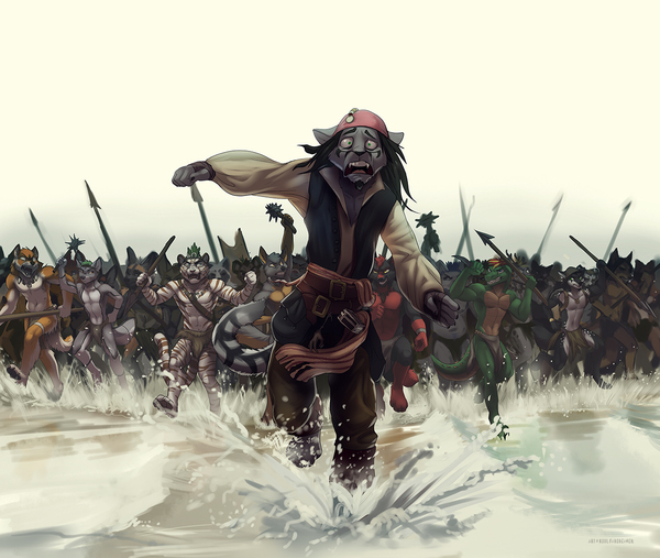 Captain Jack Sparrow - Koul fardreamer, Pirates, Pirates of the Caribbean, Furry, Art, Characters (edit)