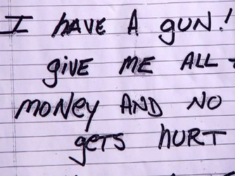 I have a gun! Robbing a bank with a note is real. - Humor, Joke, Crime, Longpost