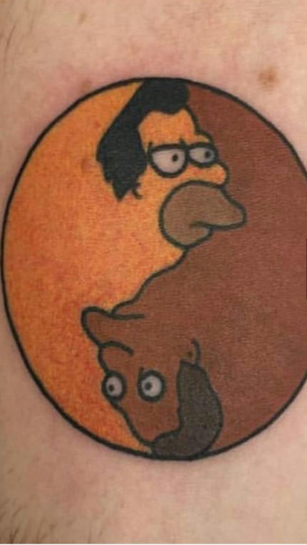 Do you like my new tattoo? - Photo, Tattoo, The Simpsons, , Charles, League of Leni