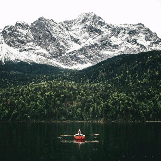 Amazing view. - Nature, The mountains, Forest, River, Lake, A boat, Desktop wallpaper, beauty of nature