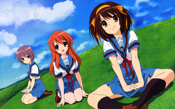 Anime Art - Nagato Yuki, Suzumiya haruhi, Asahina mikuru, Suzumiya Haruhi no Yuuutsu, Anime