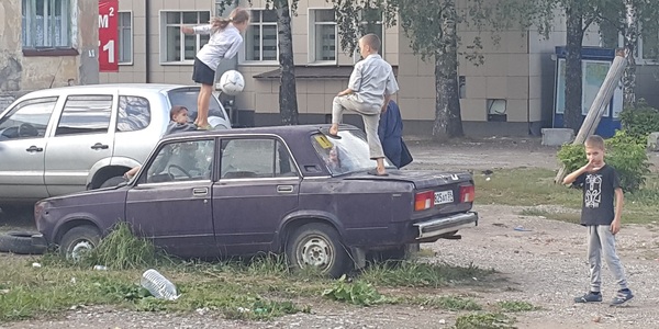 From the series ... do not leave the car in the yard unattended - Children, Courtyard, Car, Games, Unattended, Egor Letov, Auto