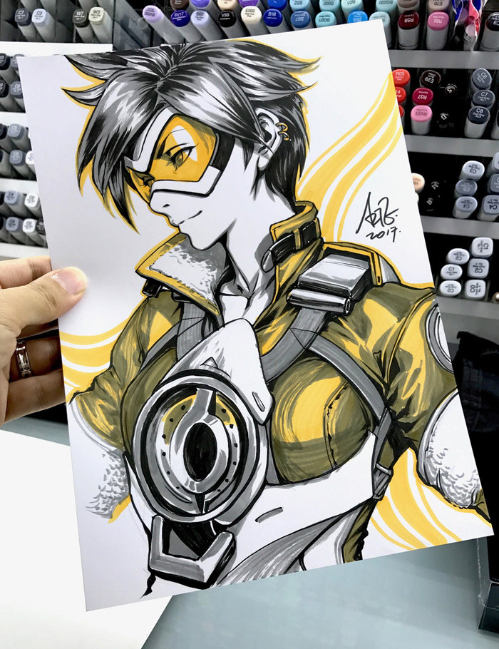 Tracer , Overwatch, Tracer, Artgerm