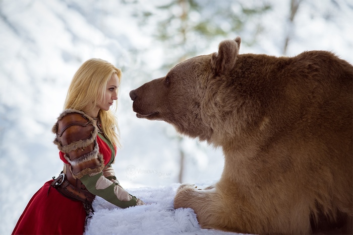 Masha and the Bear - Masha and the Bear, Cosplay, Beautiful girl, The Bears, Longpost, The photo, Medved Stepan