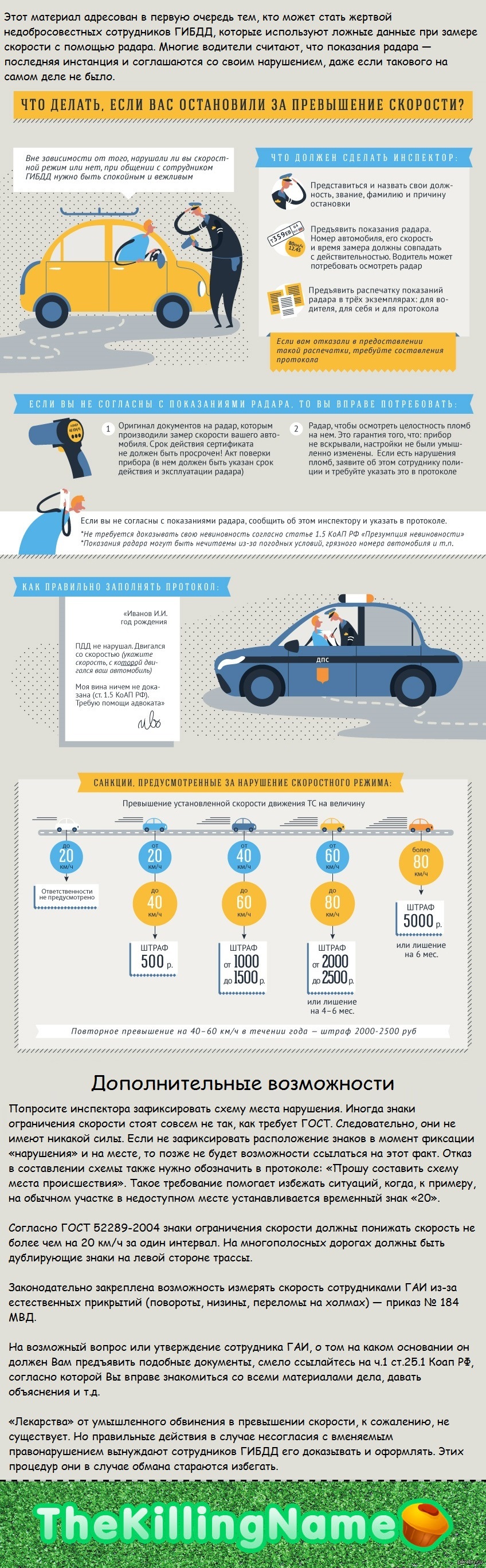 Что делать, если вас остановили за превышение скорости? (кликабельно) |  Пикабу
