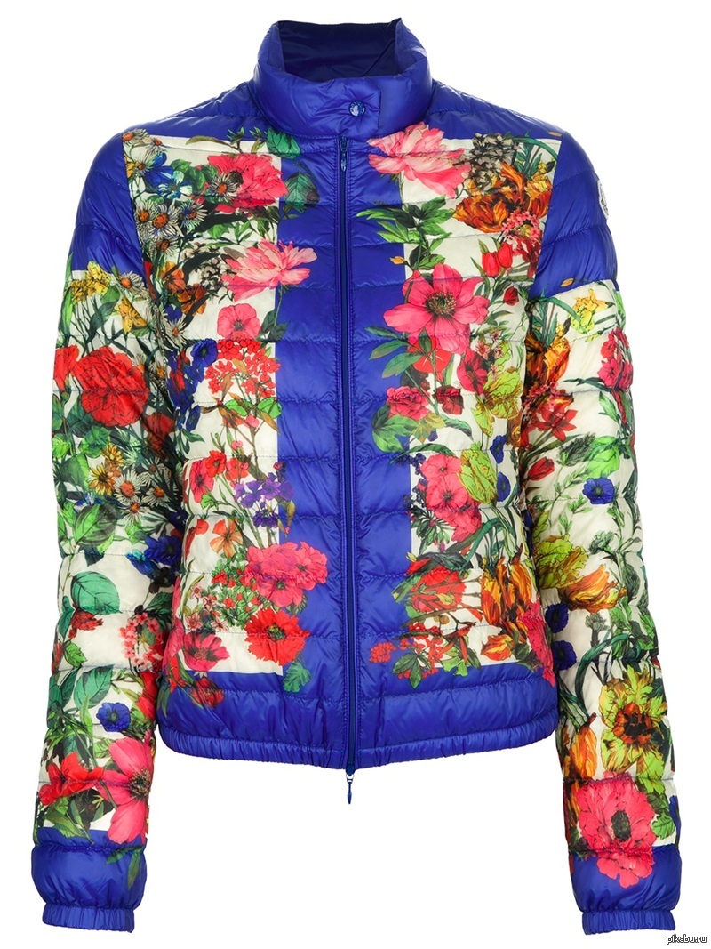 Цветные куртки купить. Moncler Flowers Jacket. Монклер куртка с цветочным принтом. Куртка монклер цветы. Цветная куртка женская.