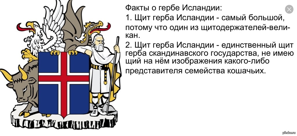 Герб и флаг исландии фото