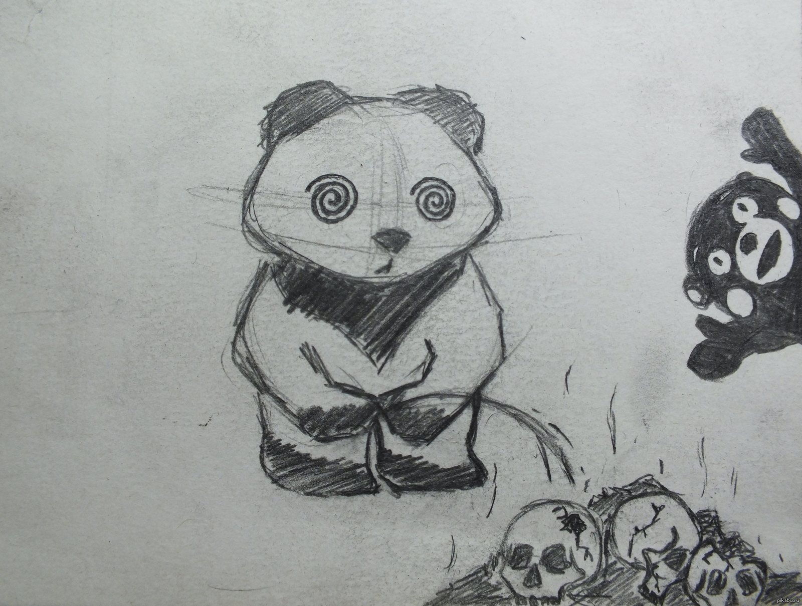 Рисунок панды карандашом очень красивые
