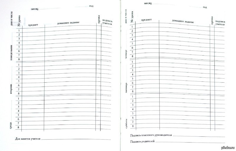 Дневе. Дневниковый лист. Форма школьного дневника. Лист дневника с преподавателями. Дневник фото страниц для печати.
