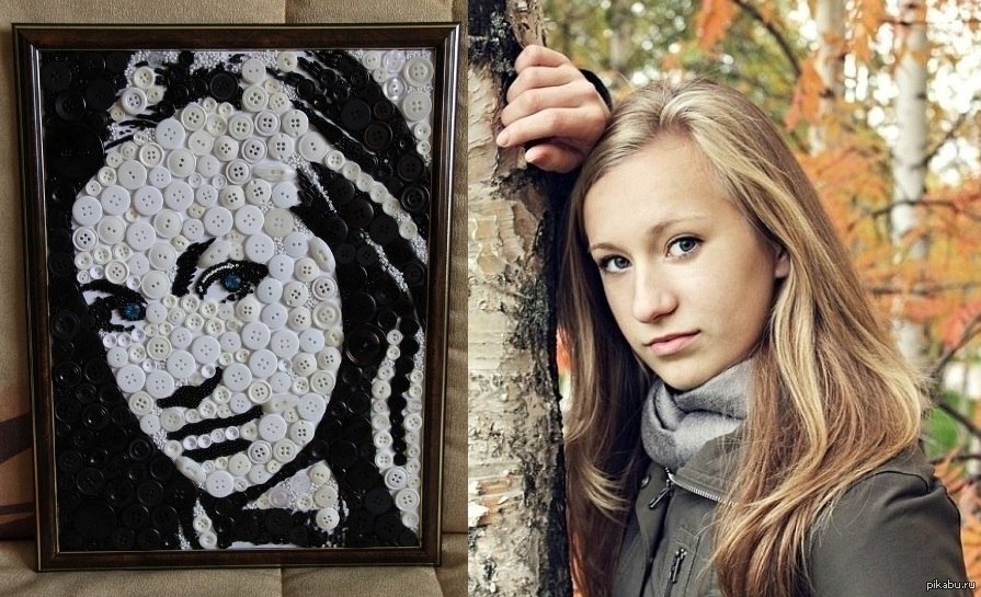 Объемный портрет из дерева по фото