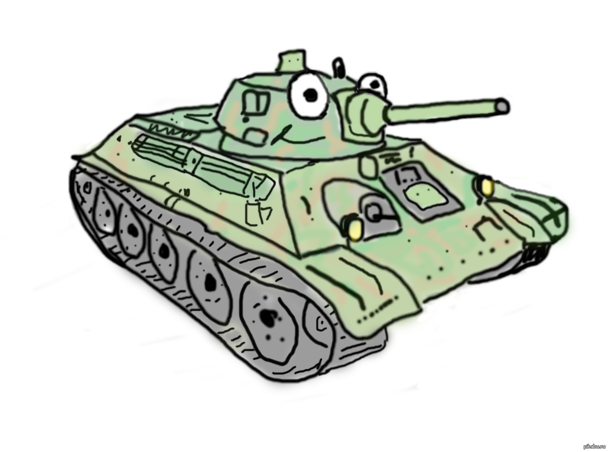 Рисунок маленький танк т 34