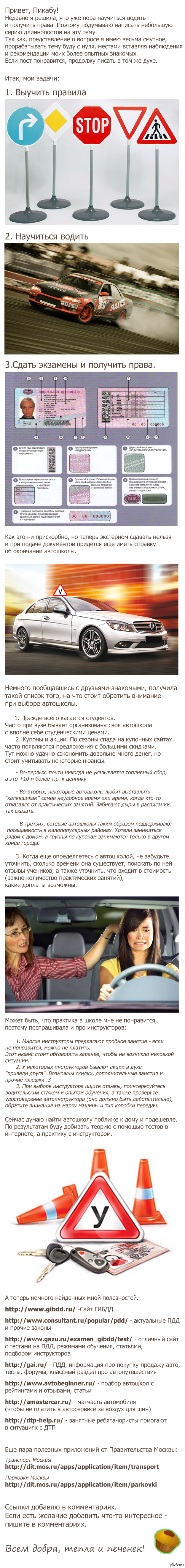 Как я собираюсь учиться водить | Пикабу