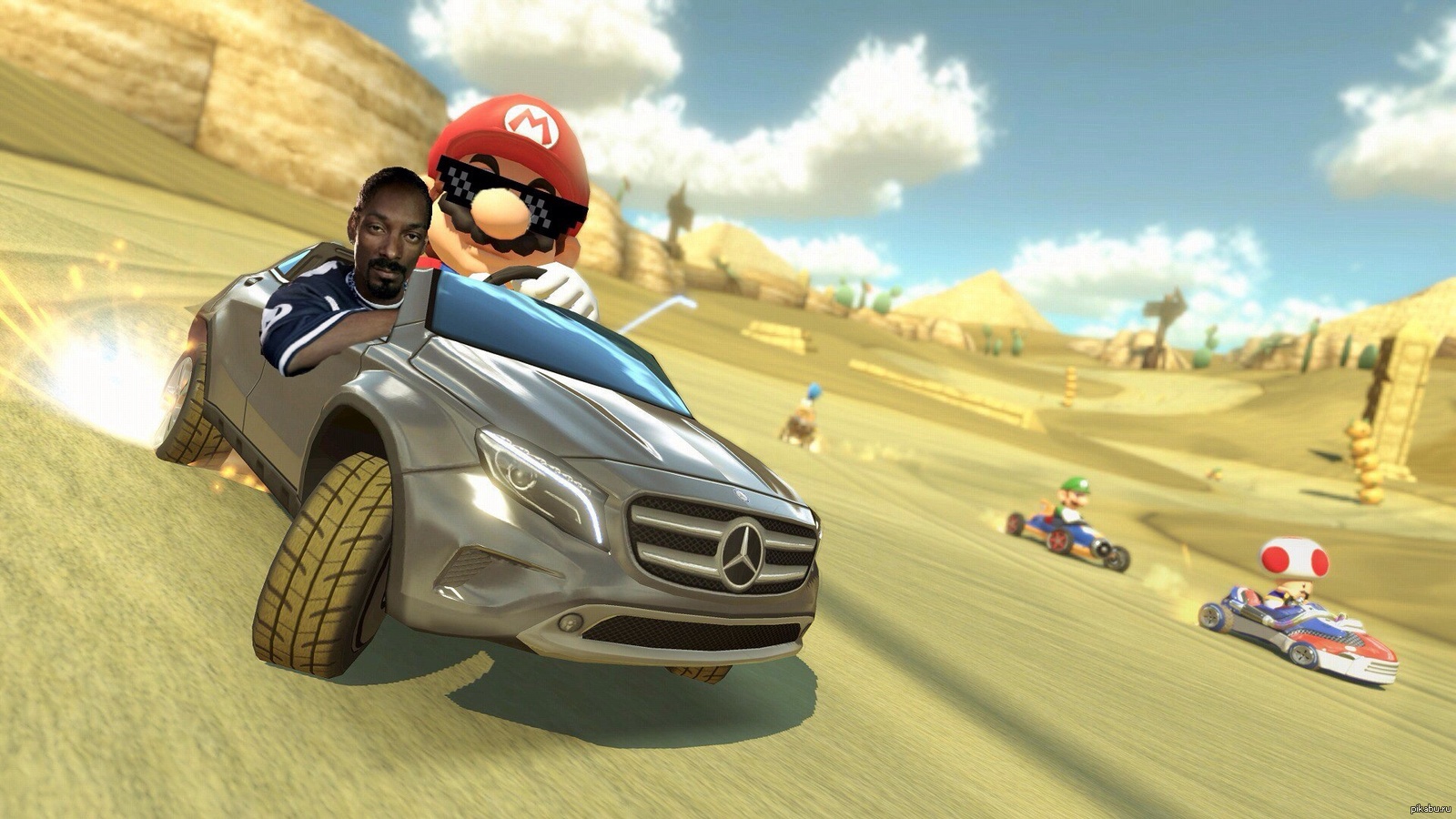 В DLC для Mario Kart 8 будут добавлены машины Mercedes | Пикабу