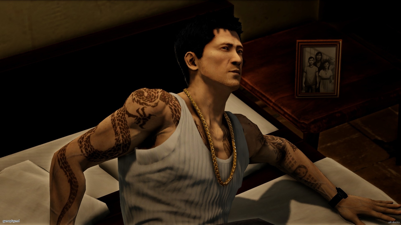 Слипинг. Вэй Шень sleeping Dogs. Вэй Шень Татуировки.