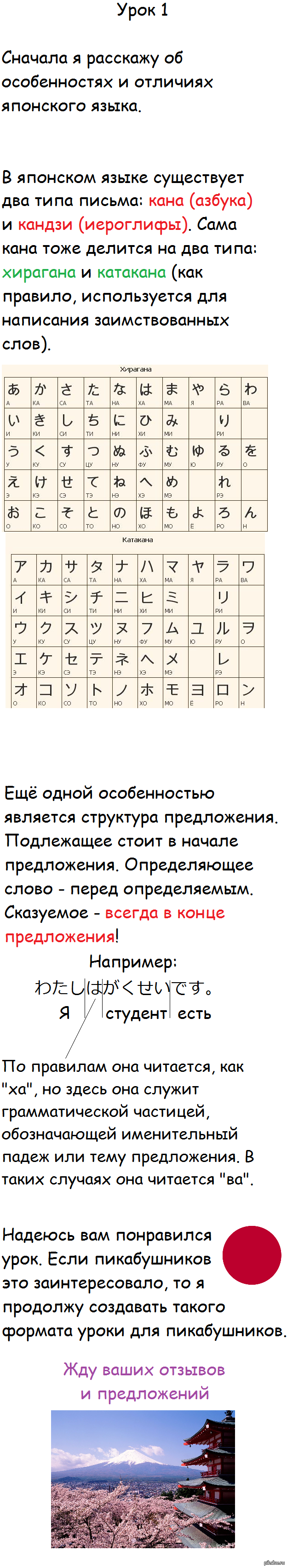 Уроки японского языка | Пикабу