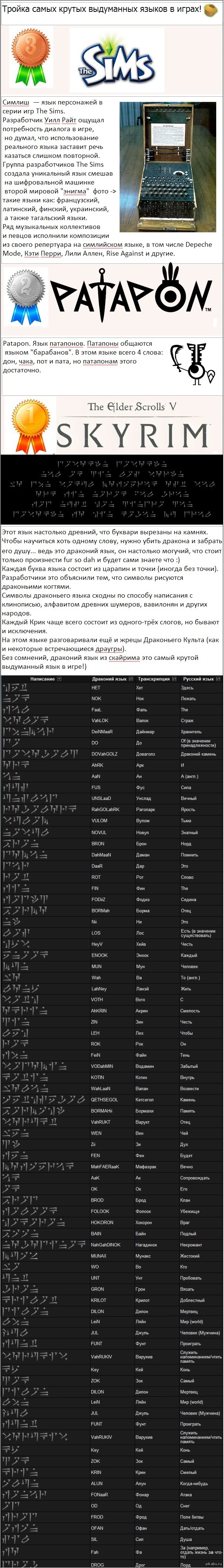 Тройка самых крутых выдуманных языков в играх! | Пикабу