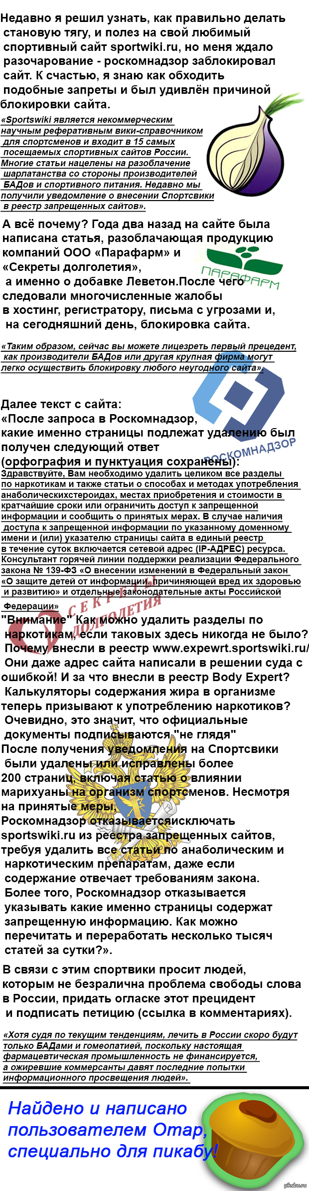 Роскомнадзор заблокировал невинный сайт! | Пикабу