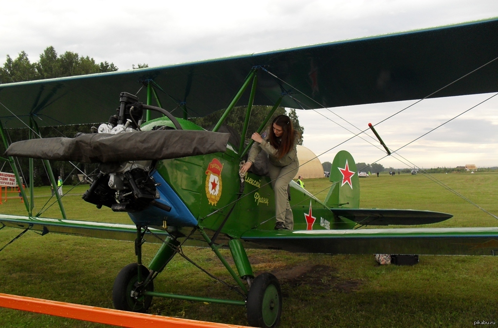 Pre-flight preparation - My, Mochishche Airfield, Novosibirsk, Girls, Airplane, Aviation, Sky, Love