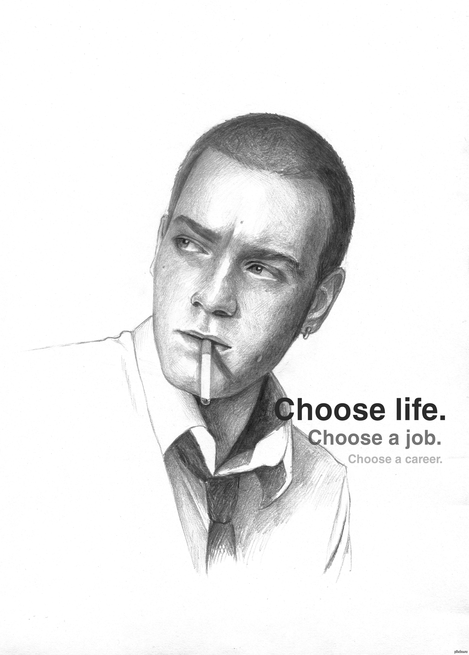 Choose life choose future. Trainspotting арты. На игле арт.