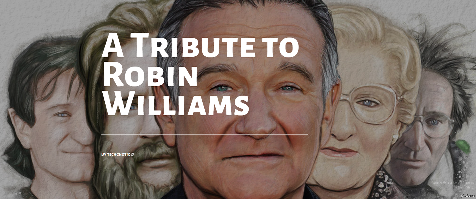 A Tribute to Robin Williams  by techgnotic - Art, Deviantart, Robin Williams, Not mine, Fan art, From the network, Fanart