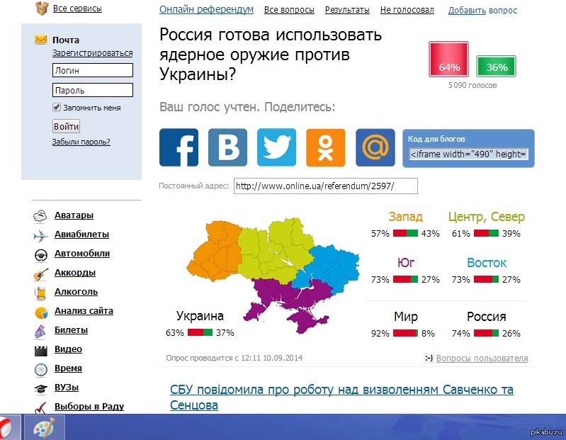 На украинском сайте..., Россия, Украина, СМИ и пресса.