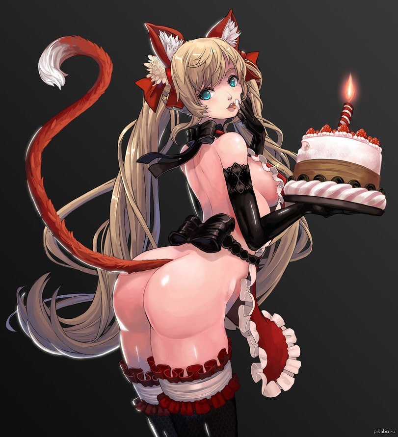 Friday, cake everyone! - NSFW, Anime, Art, Anime, Art