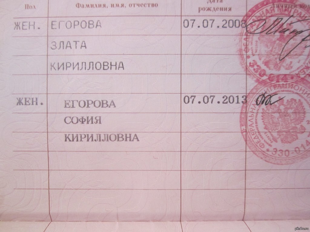 1 день родились. Дети в паспорте. Паспорт страница дети. Отметка о детях в паспорте. Страничка в паспорте дети.