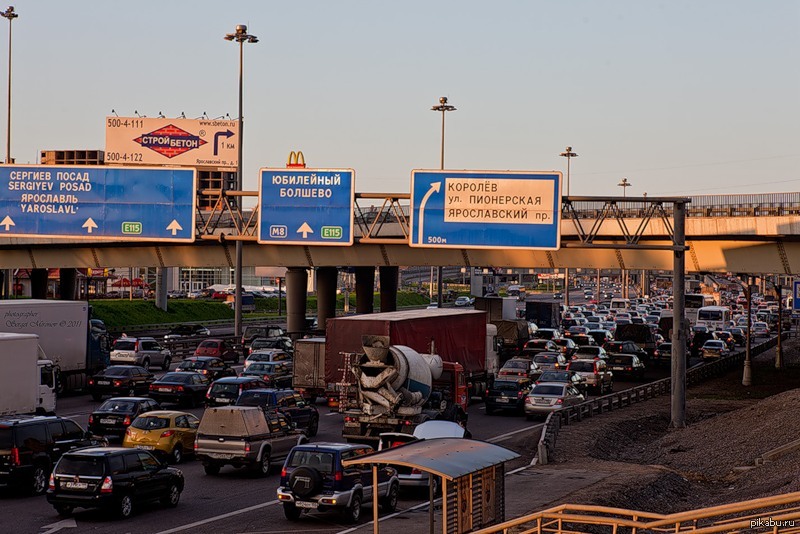 Пробки на ярославском шоссе в сторону