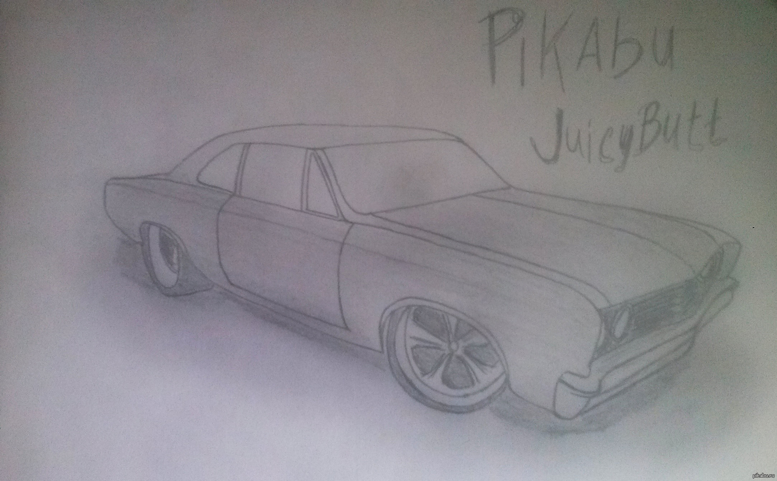 I also decided to show off my creativity! - My, Drawing, Pencil drawing, Creation, Chevrolet