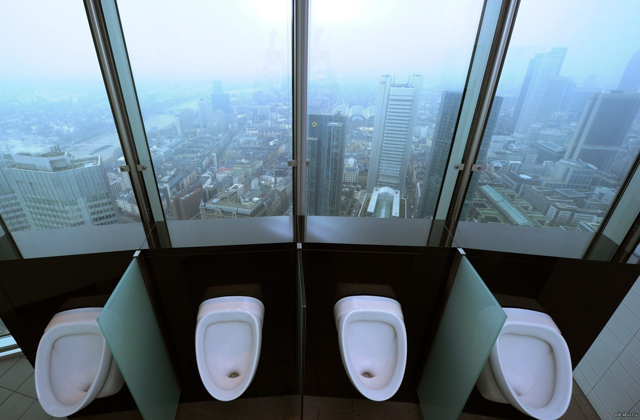 Где все яйца в toilet tower. Офисный туалет. Панорамный туалет. Панорама туалет. Туалет в офисе.