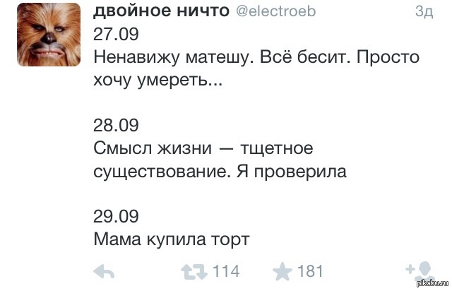 The meaning of being - Twitter, Смысл жизни, Cake, Twitter