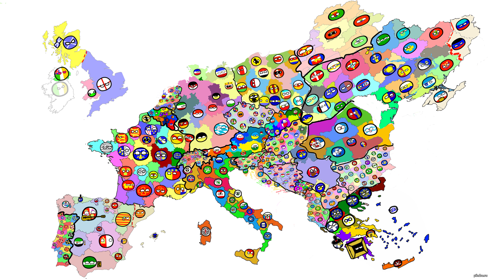 Административная карта Европы