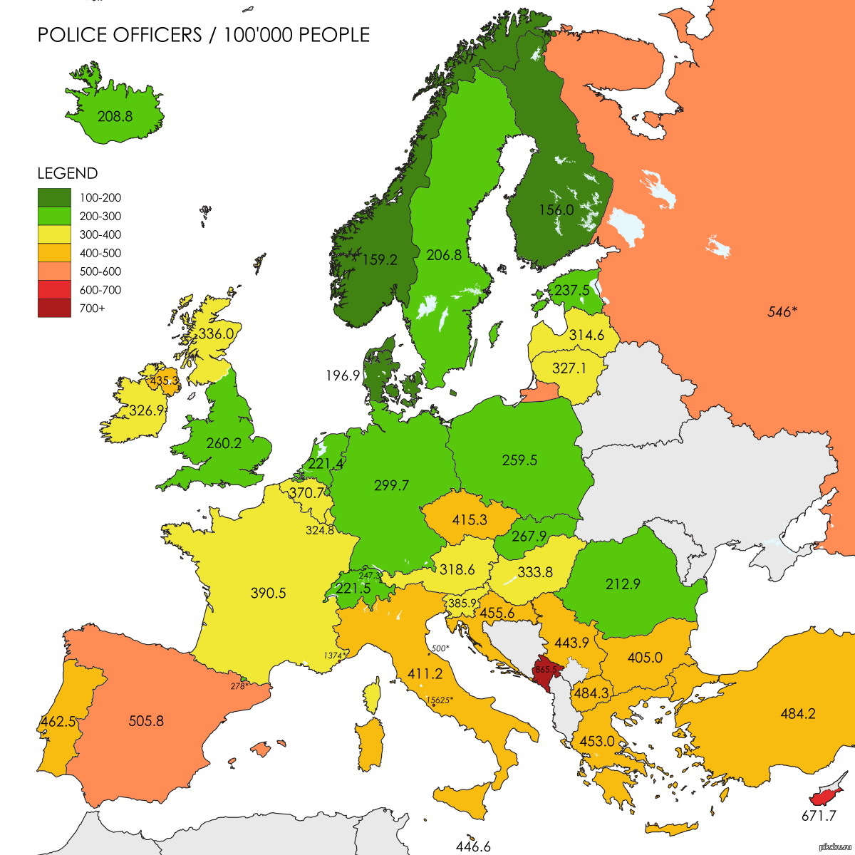 Количество населения стран европы. Население Европы. Количество полицейских в странах Европы. Численность населения Европы. Карта Европы с численностью населения.