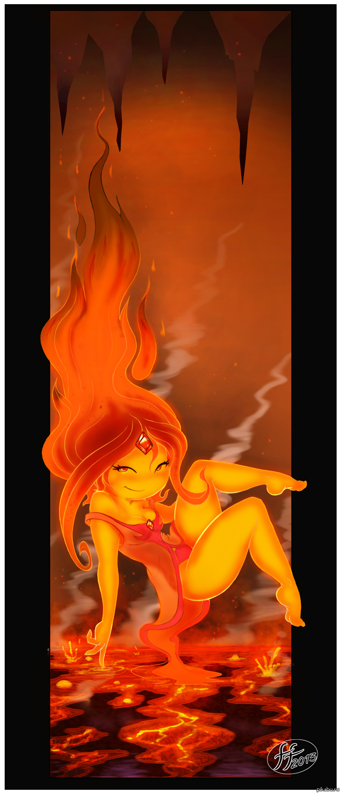 Огненная принцесса, Арт, Картинки, Adventure Time, Огненная принцесса, Flam...