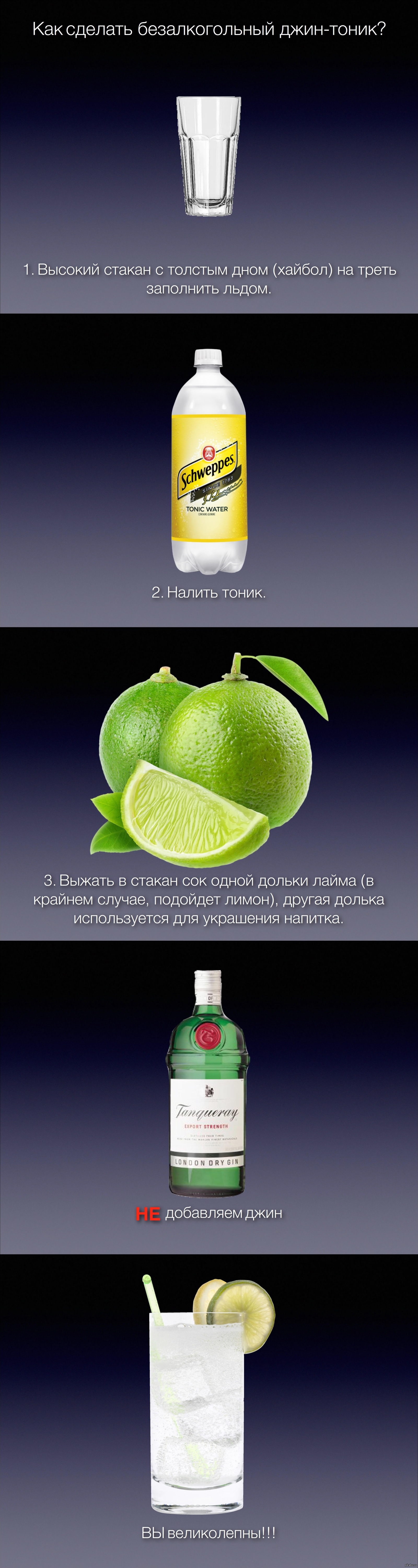 Как приготовить безалкогольный джин-тоник? | Пикабу