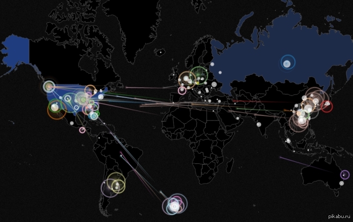 Карта хакерских атак