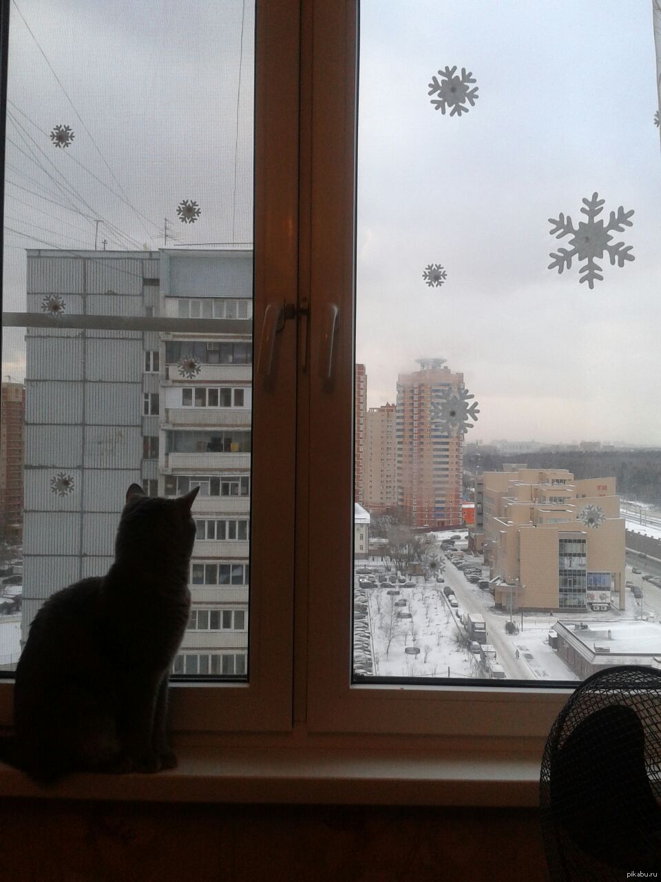 Вид из окна зима