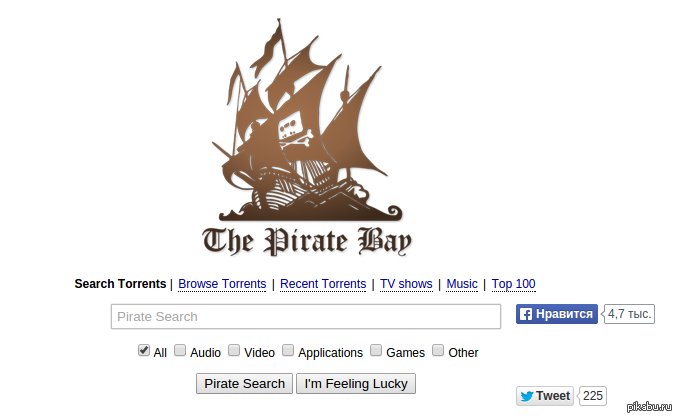 thepiratebay.com.ua, The Pirate Bay, Пираты.