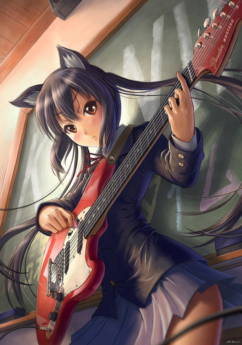 Neko pet. Адзуса Накано неко. Неко-Адзуса с гитарой. Адзуса Накано Cat. Адзуса с гитарой.