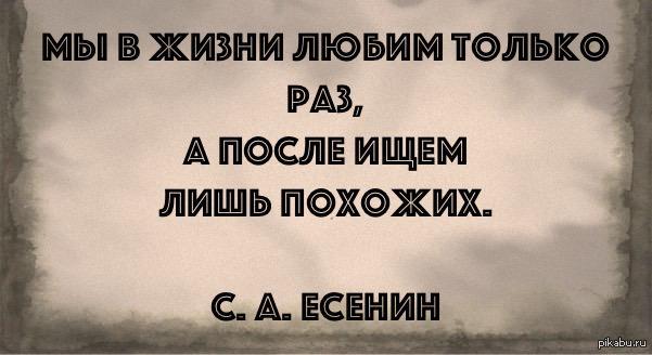 Лишь похожие. Любим мы лишь раз а после ищем лишь похожих. А после ищем лишь похожих Есенин. Есенин мы в жизни любим только раз. Любим лишь раз а после ищем похожих.