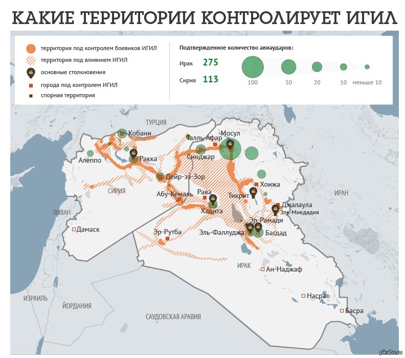 Карта подконтрольных территорий