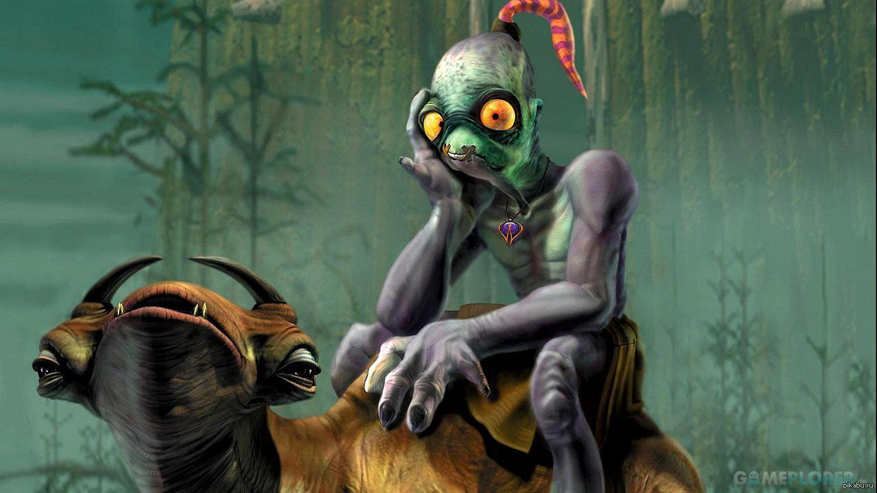 Играть где я тебе говорю. Oddworld Эйб. Эйб из Oddworld. Эйб Oddworld Art. Oddworld Exoddus.