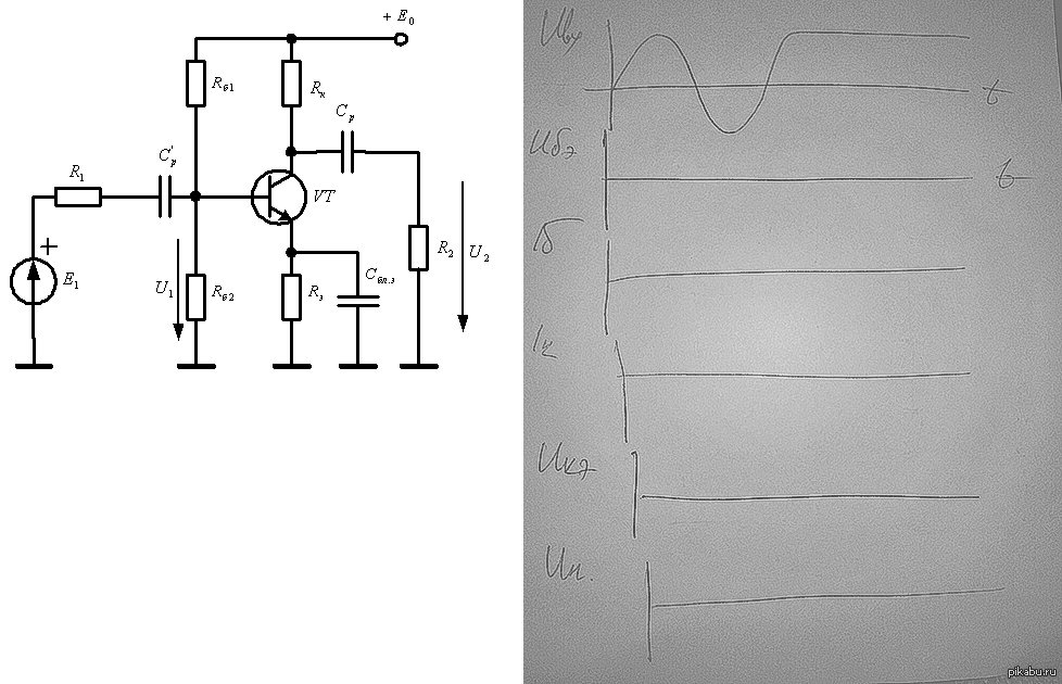 Усилительный каскад с общим эмиттером временные диаграммы