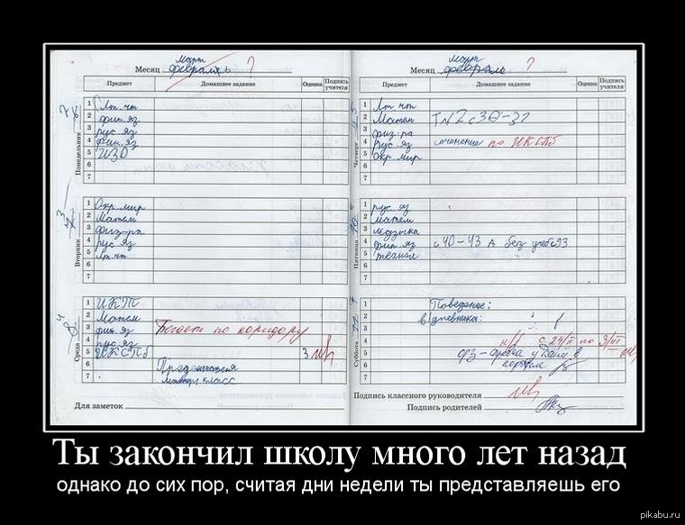 Я закончил 5 класс. Дневник демотиватор. Приколы про школьников. Дневник для школы. Школьный дневник дни недели.