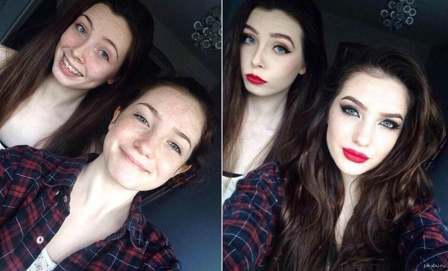 Почему все люди одинаковые. Две девушки макияж. Одинаковые лица. Две девушки селфи. Одинаковые девушки.